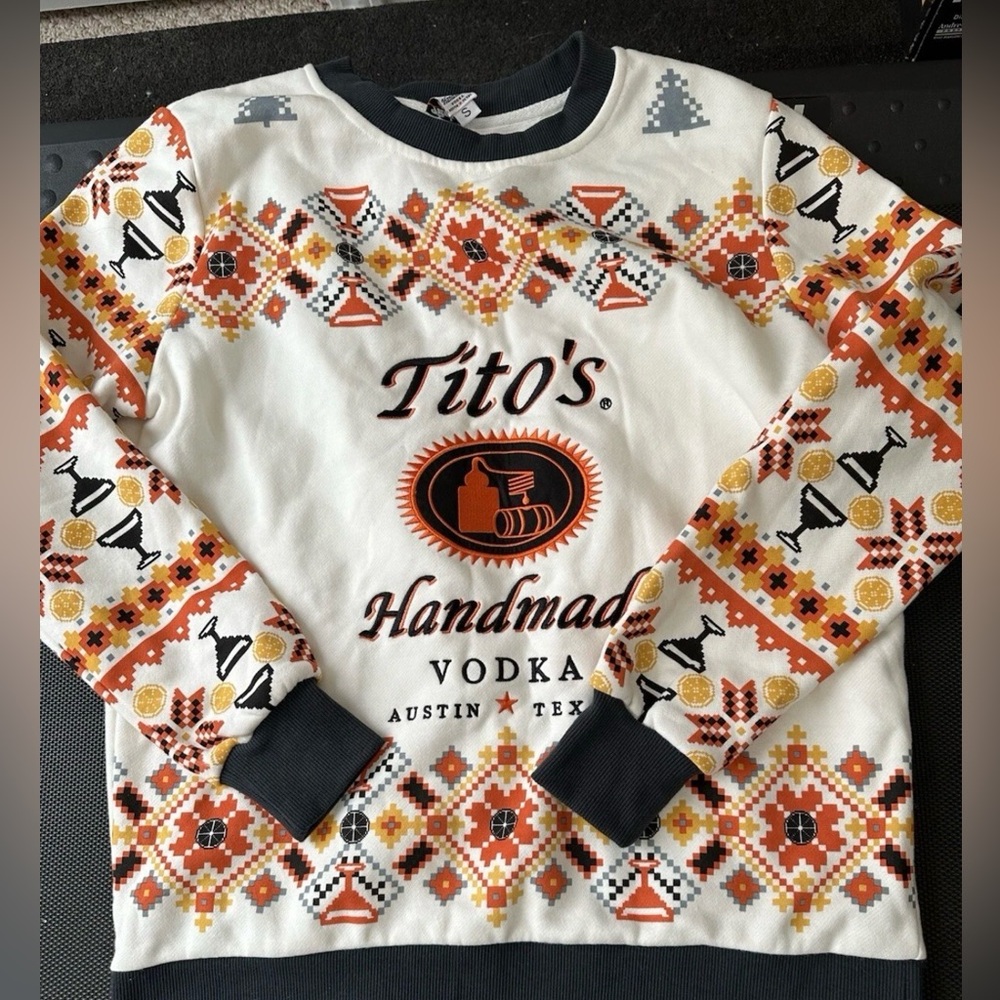 Tito’s Vodka Ugly Christmas Sweater Sz S